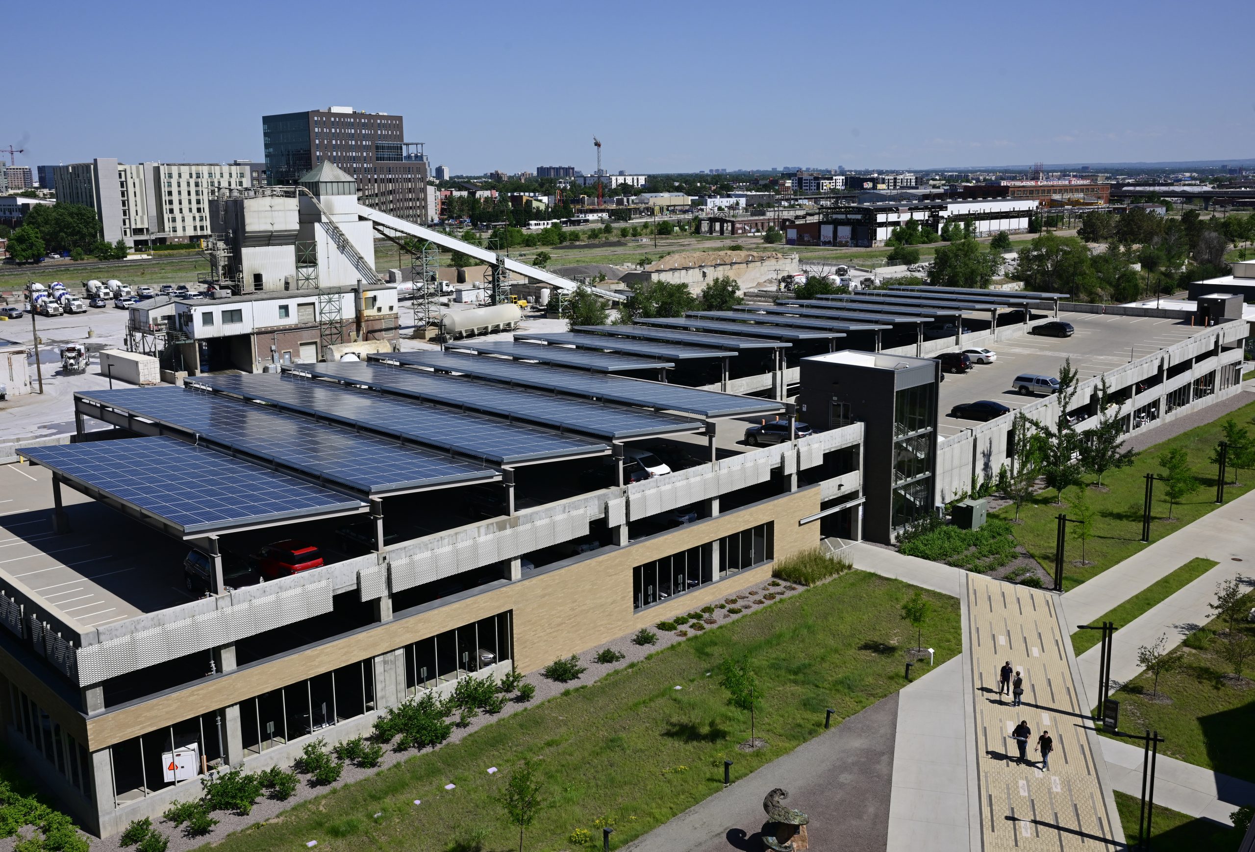 The Denver Water Administration campus with the Burnham Yard site...